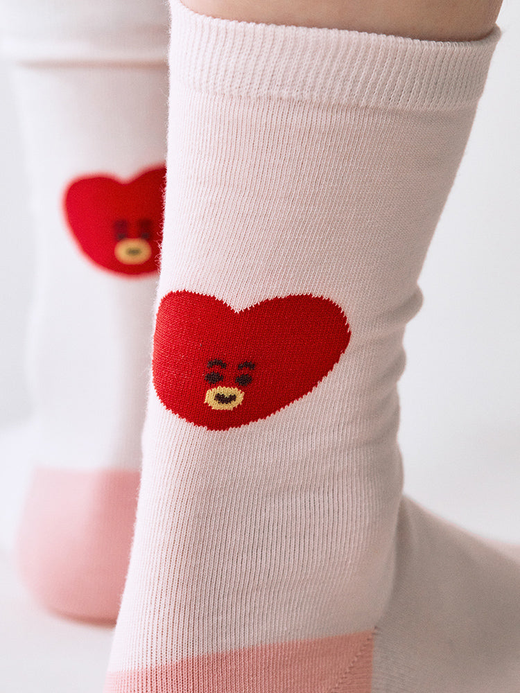 BT21 TATA COLOR FACE SOCKS BASIC