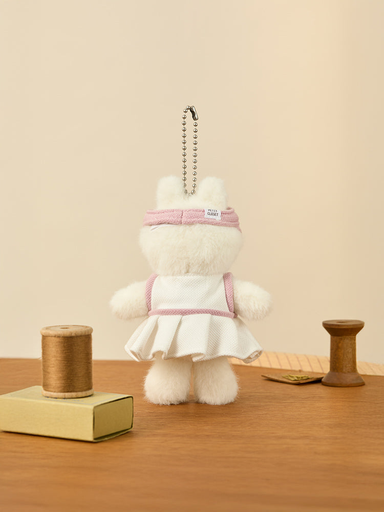 LINE FRIENDS PETIT CLOSET WHITE PLEATED DRESS