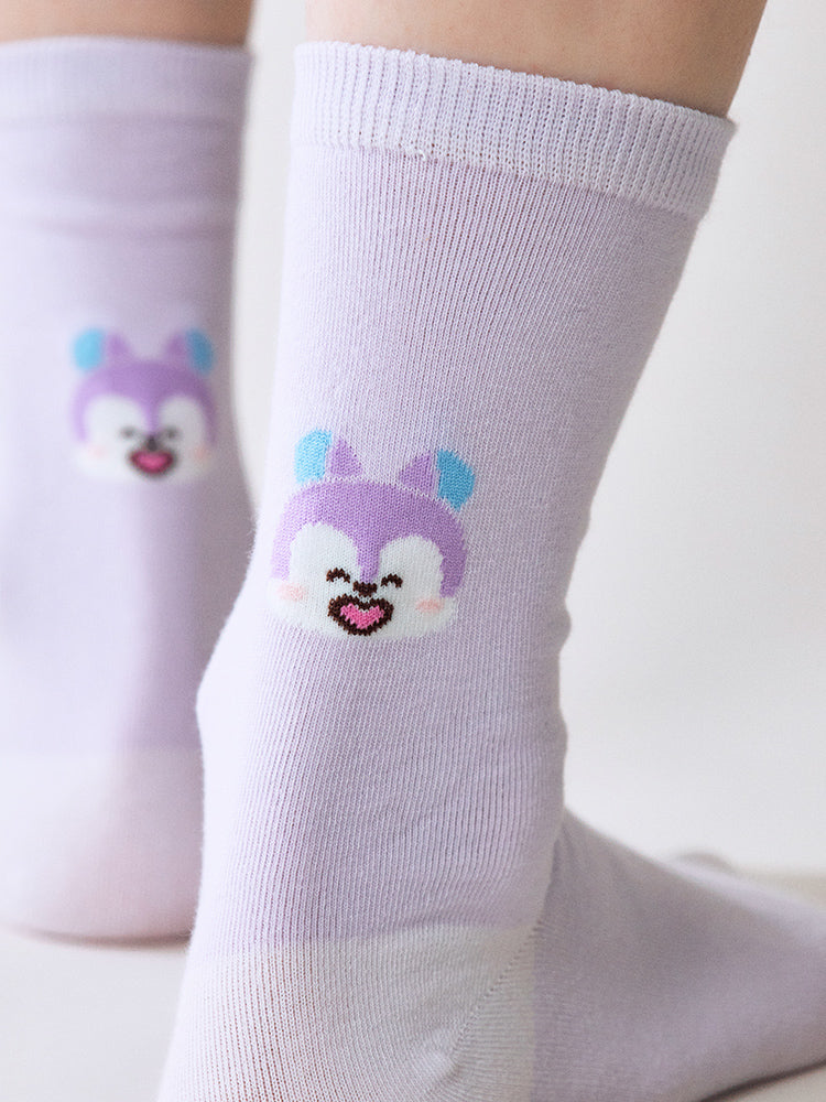 BT21 MANG COLOR FACE SOCKS BASIC