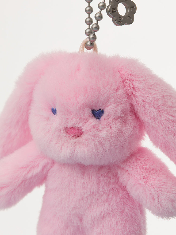 COLLER FURRY BUNNY MINI STICON PLUSH KEYRING