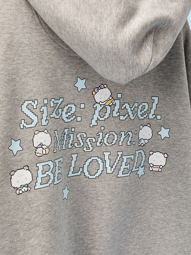 MMMM BABY 후디 집업 (멜란지 그레이)