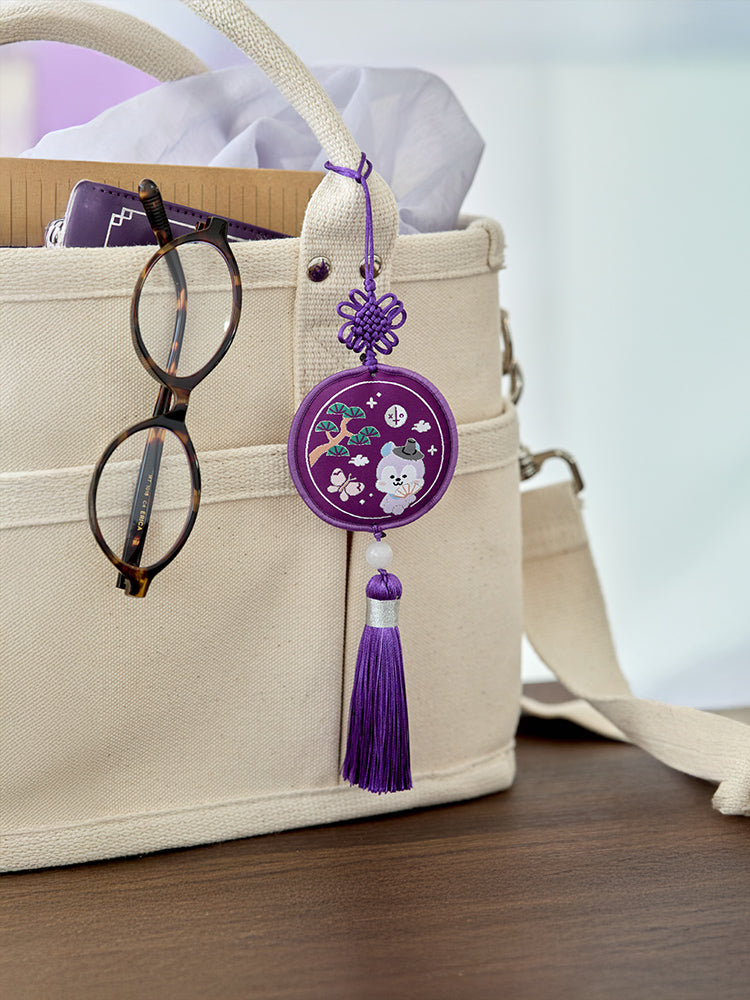 BT21 MANG 프리미엄 K 에디션 자수 테슬 키링