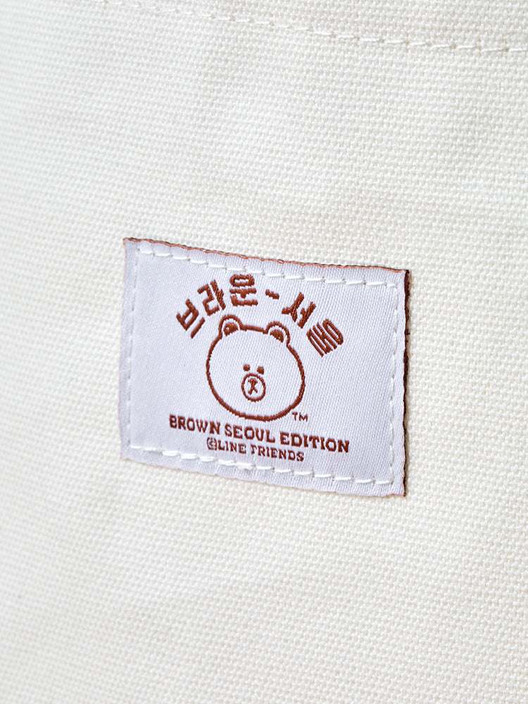 LINE FRIENDS BROWN ECO BAG SEOUL EDITION