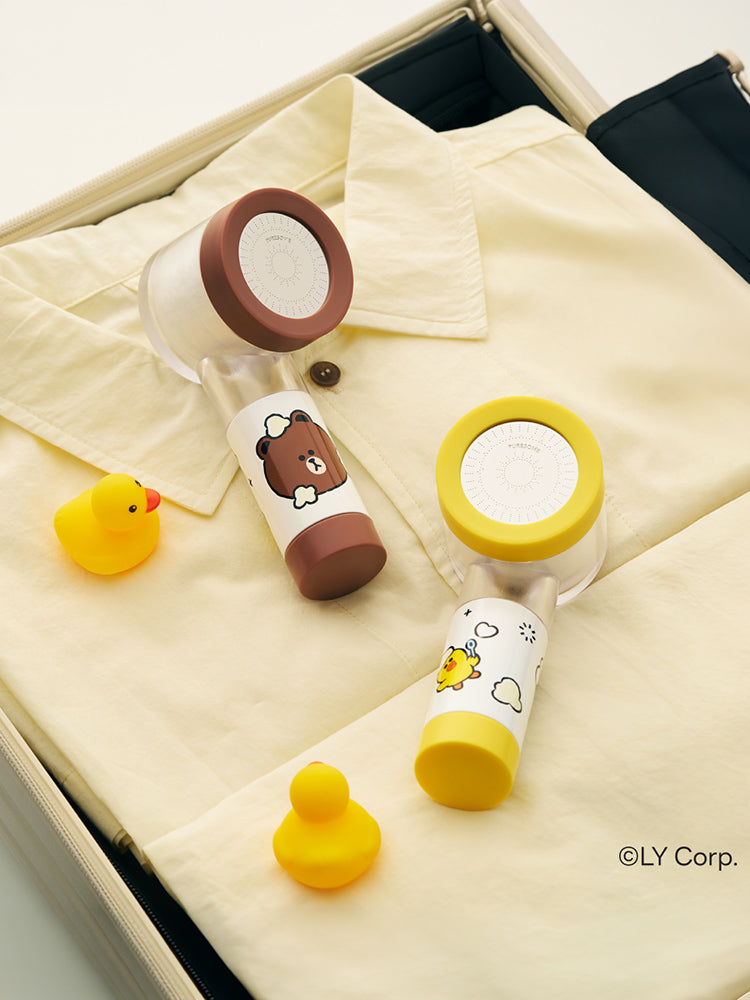 LINE FRIENDS BROWN TRAVEL SHOWER FILTER SET GREEN EDITION