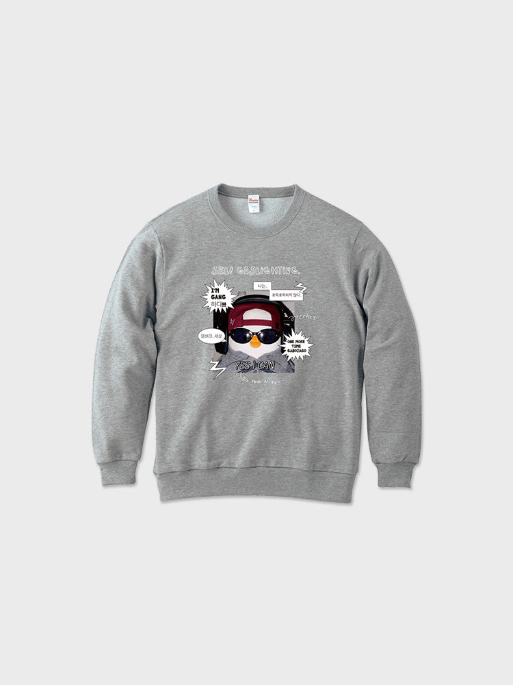 BEBE THE ORI APPAREL_ L 베베더오리 스쿨 맨투맨 (그레이)