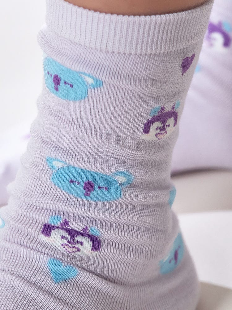 BT21 APPAREL_ 단품 BT21 베이직 자카드 양말 러브 기프트 세트 (2PCS)