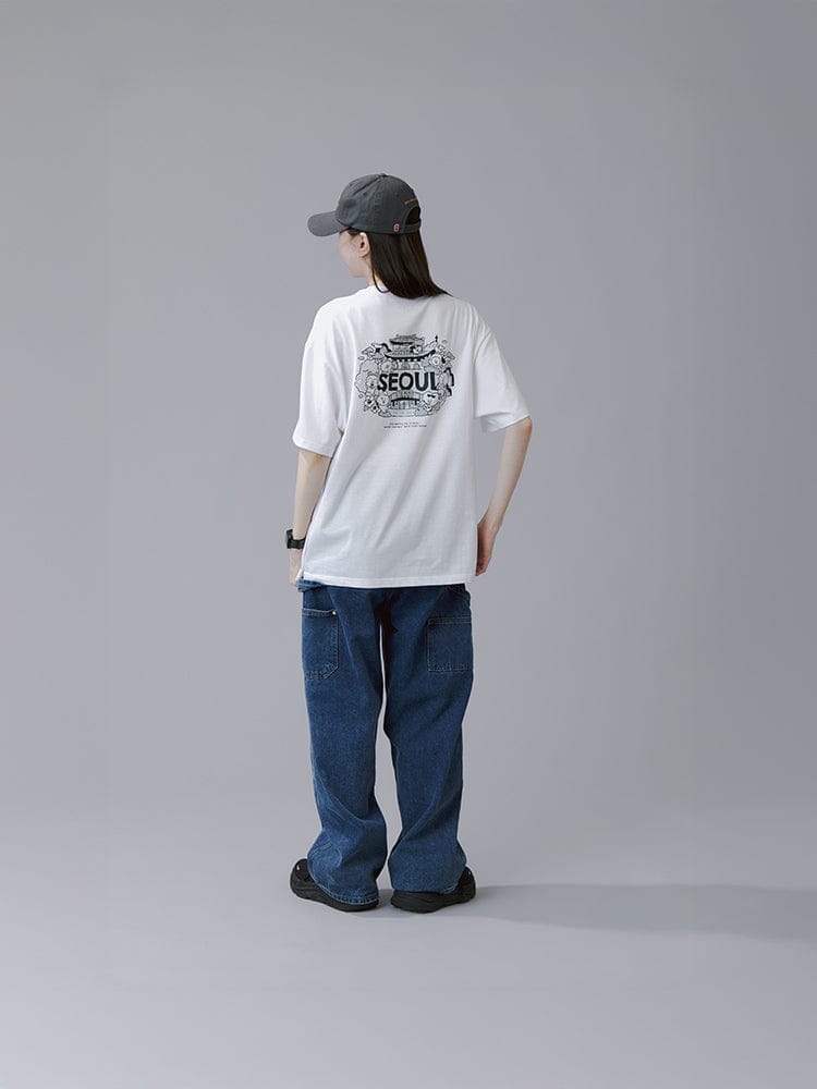 BT21 APPAREL_ BT21 서울 에디션 반소매 티셔츠 VER.2 (화이트)