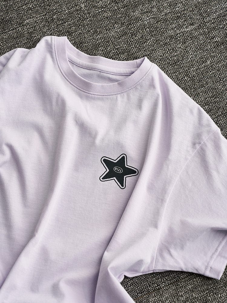 BT21 APPAREL BT21 CITY EDITION 반소매 티셔츠 퍼플 - LA