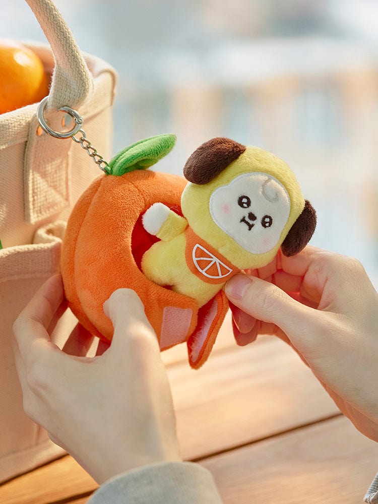 BT21 CHIMMY BABY PLUSH KEYRING ORANGE PARTY