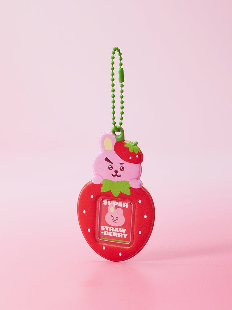 BT21 KEYRING_ COOKY BT21 딸기 파티 미니 포토 홀더 키링