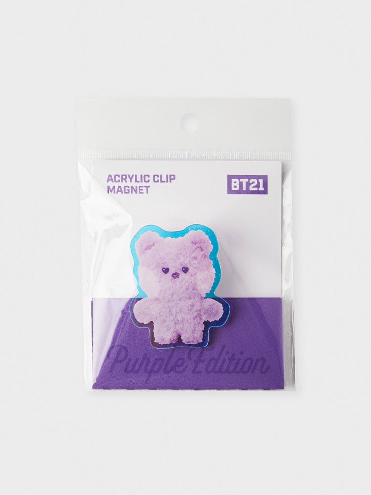 BT21 MAGNET KOYA 라인프렌즈 BT21 KOYA Purple of Wish Edition 미니니 아크릴 클립 마그넷