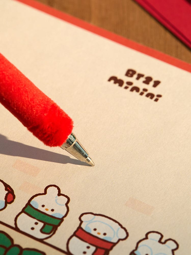 BT21 OFFICE 단품 BT21 SHOOKY 미니 미니니 쁘띠 홀리데이 스노우맨 인형 젤펜