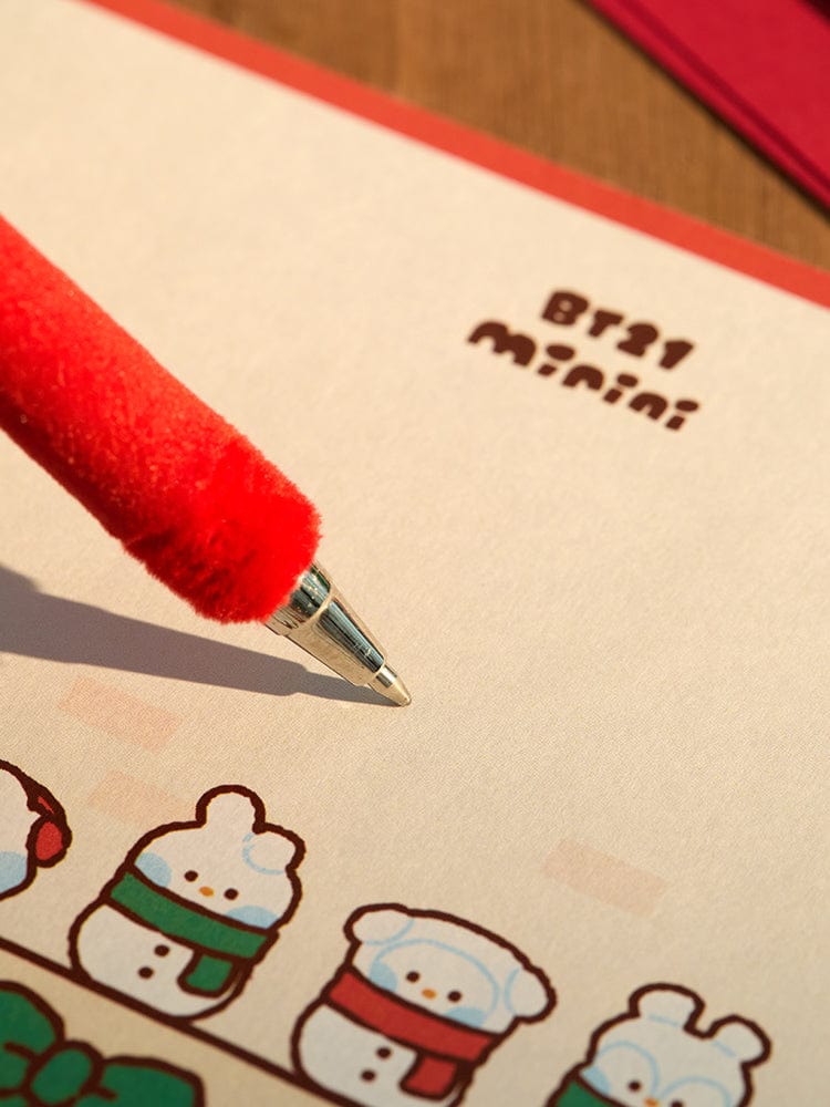 BT21 OFFICE 단품 BT21 TATA 미니 미니니 쁘띠 홀리데이 스노우맨 인형 젤펜