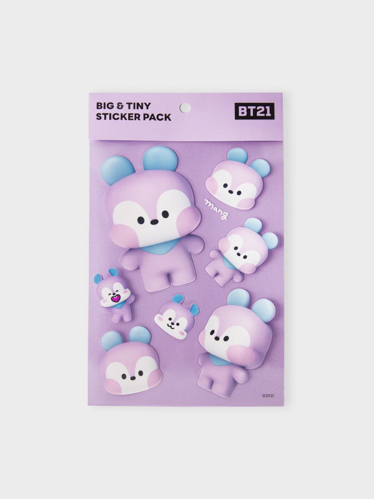 BT21 STICKER/CARD MANG 라인프렌즈 BT21 MANG 빅앤타이니 리무버블 스티커