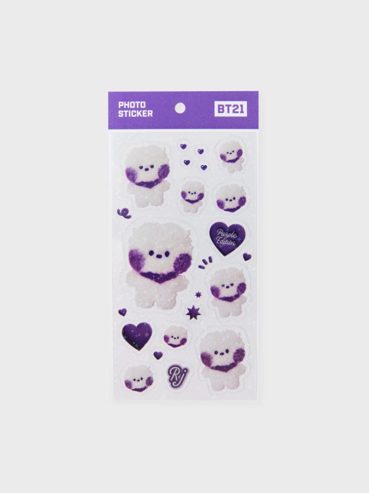 BT21 STICKER/CARD RJ 라인프렌즈 BT21 RJ Purple of Wish Edition 미니니 스티커