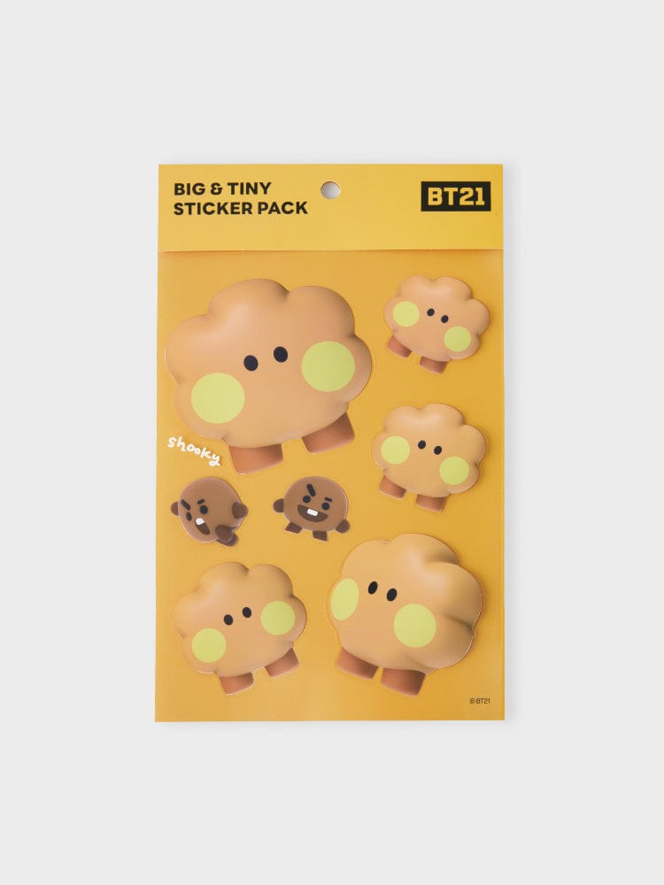 BT21 STICKER/CARD SHOOKY 라인프렌즈 BT21 SHOOKY 빅앤타이니 리무버블 스티커