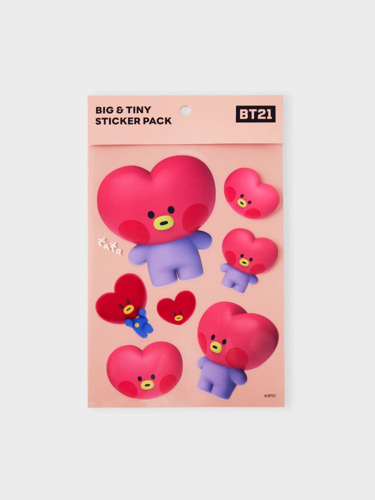 BT21 STICKER/CARD TATA 라인프렌즈 BT21 TATA 빅앤타이니 리무버블 스티커