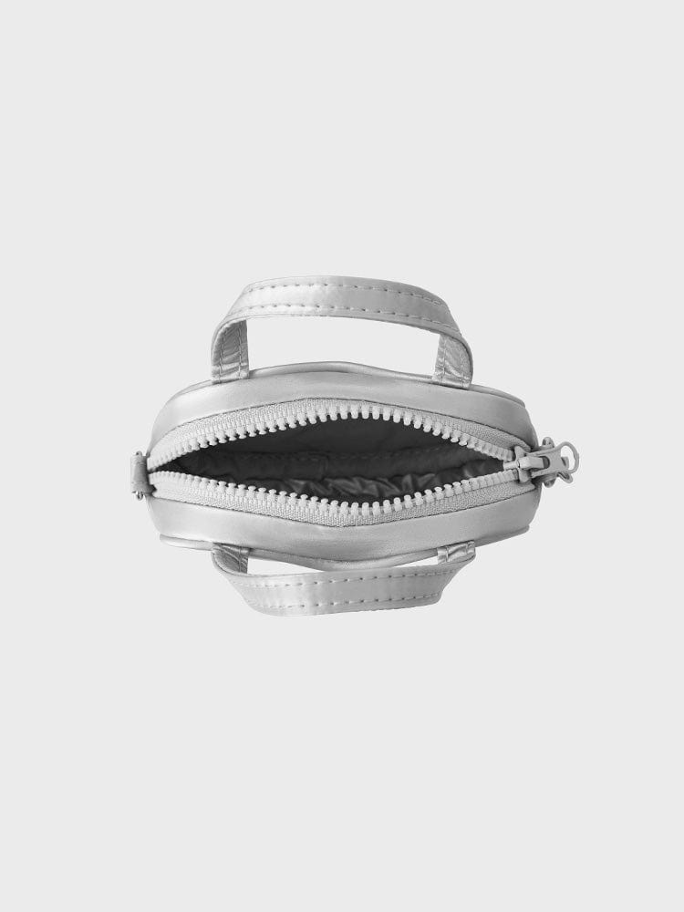 COLLER BAG GRAY 꼴레 미니 애플 키링 파우치 펄 그레이