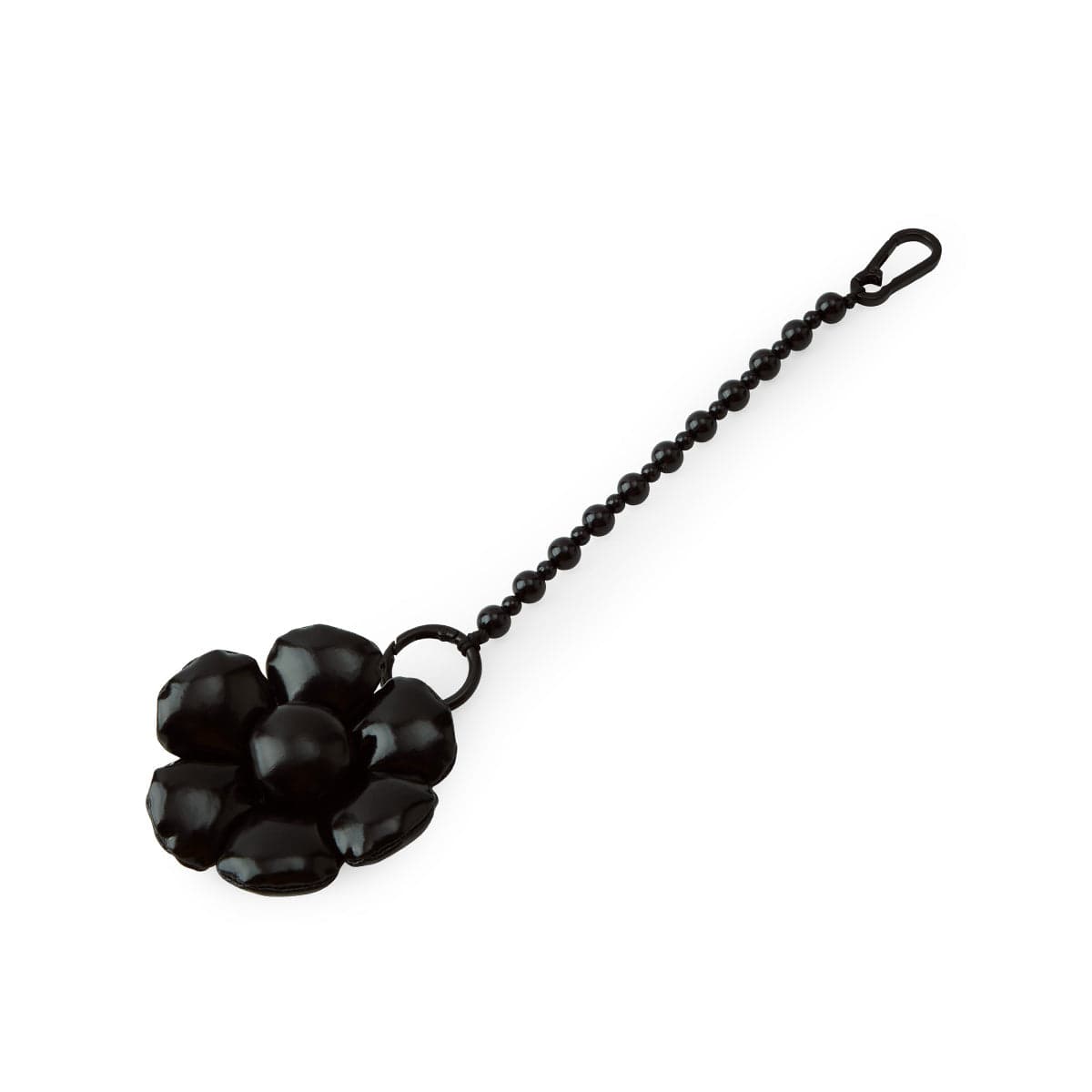 COLLER BEAUTY/ACC BLACK FLOWER KEYRING 라인프렌즈 꼴레 블랙 플라워 패딩 키링