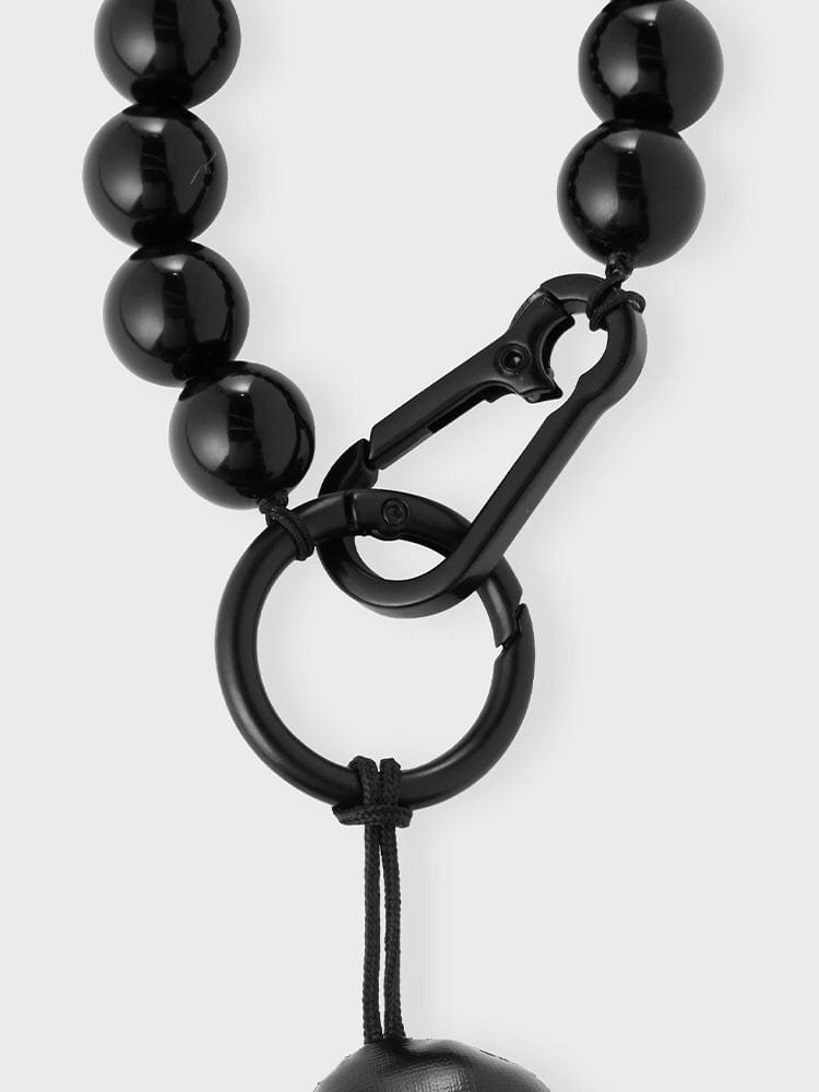 COLLER KEYRING 단품 꼴레 멜팅 플라워 패딩 키링 블랙