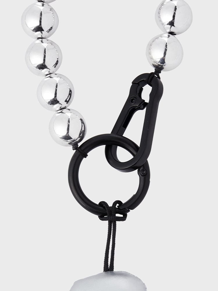 COLLER KEYRING 단품 꼴레 멜팅 플라워 패딩 키링 실버