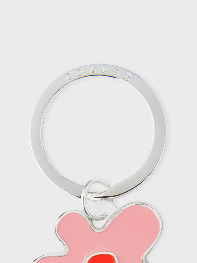 COLLER KEYRING 단품 꼴레 메탈 멜팅 플라워 키링 핑크