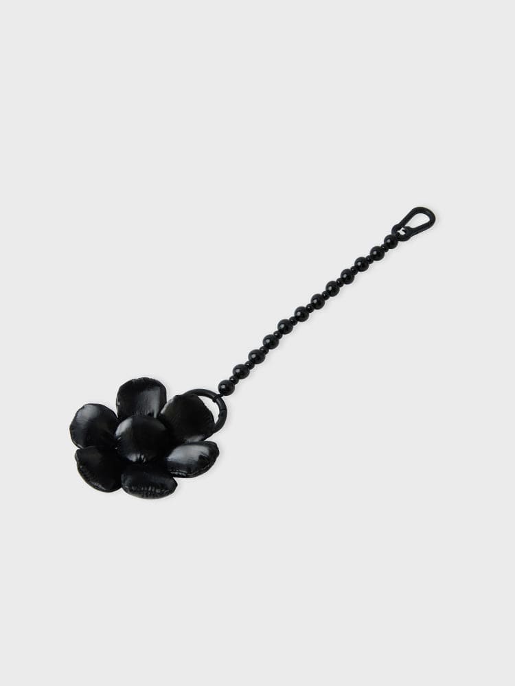 COLLER KEYRING BLACK 꼴레 플라워 패딩 키링 블랙
