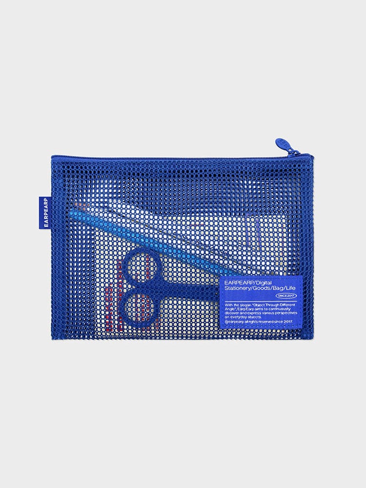EARPEARP BAG 단품 어프어프 MESH POUCH-BLUE 파우치 (L)