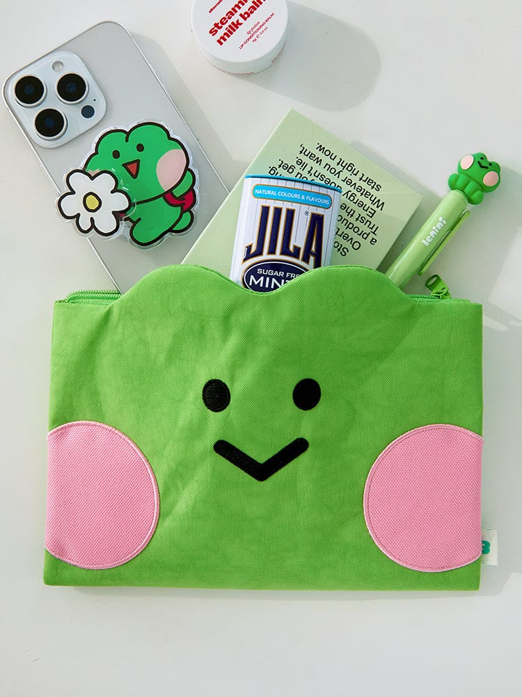 LINE FRIENDS BEAUTY/ACC_ L (+5000) 라인프렌즈 레니니 스테이 윗 미니니 플랫 파우치