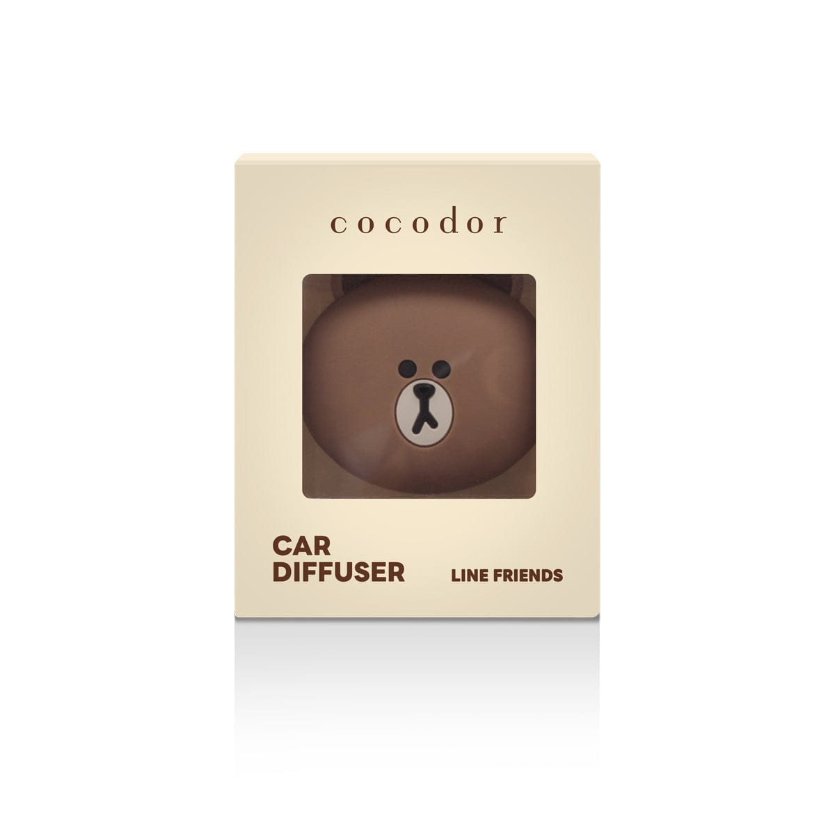 LINE FRIENDS HOUSEHOLD WHITE MUSK 라인프렌즈 브라운 차량용 클립 방향제 (화이트 머스크)