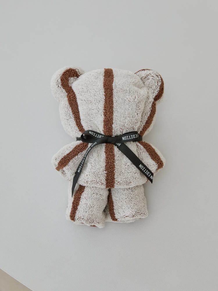 LINE FRIENDS LIVING_ 아이보리 라인프렌즈 송월 브라운 베이직 쉐입 타월