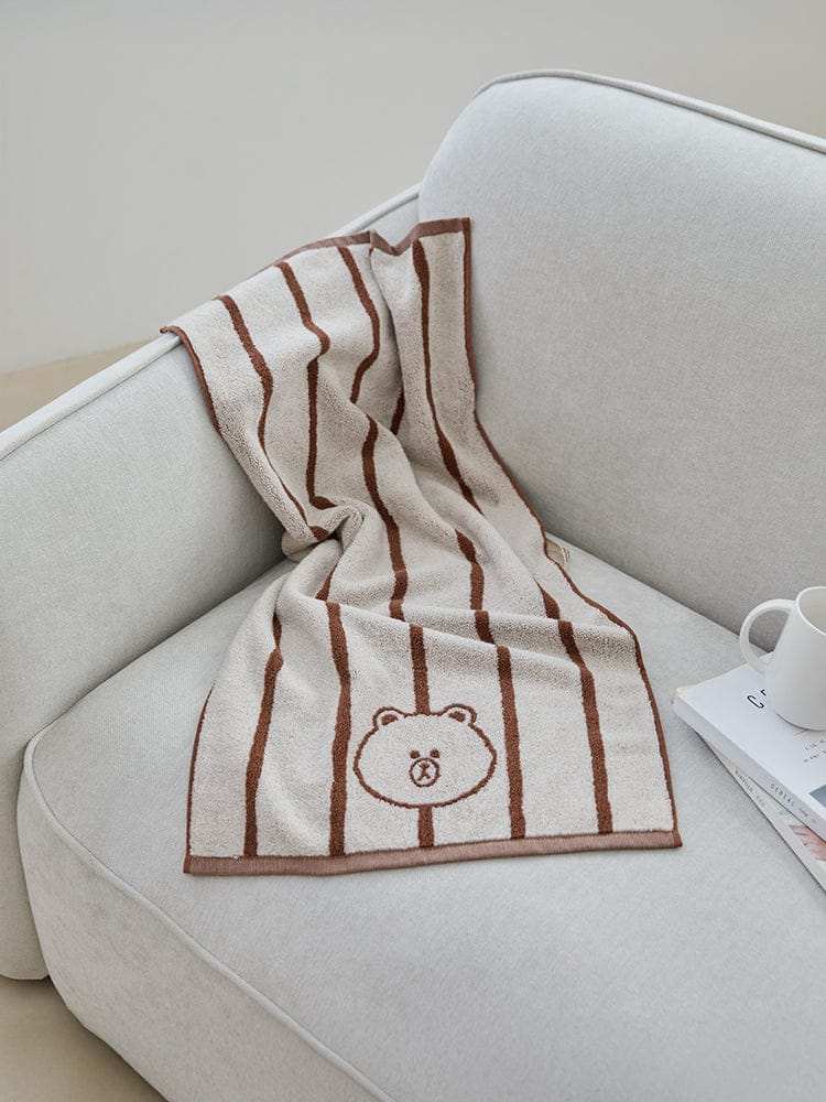 LINE FRIENDS LIVING_ 라인프렌즈 송월 브라운 베이직 타월