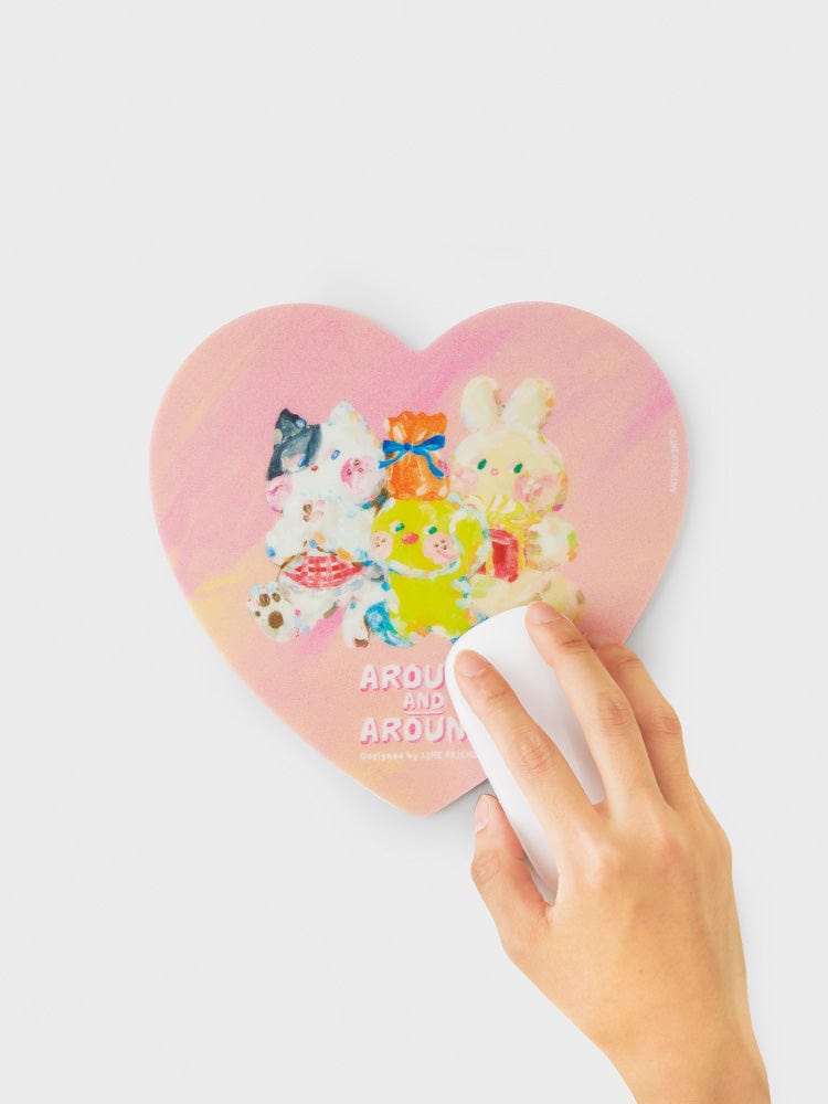 LINE FRIENDS OFFICE PINK 라인프렌즈 미니니슬로 핑크 마우스 패드