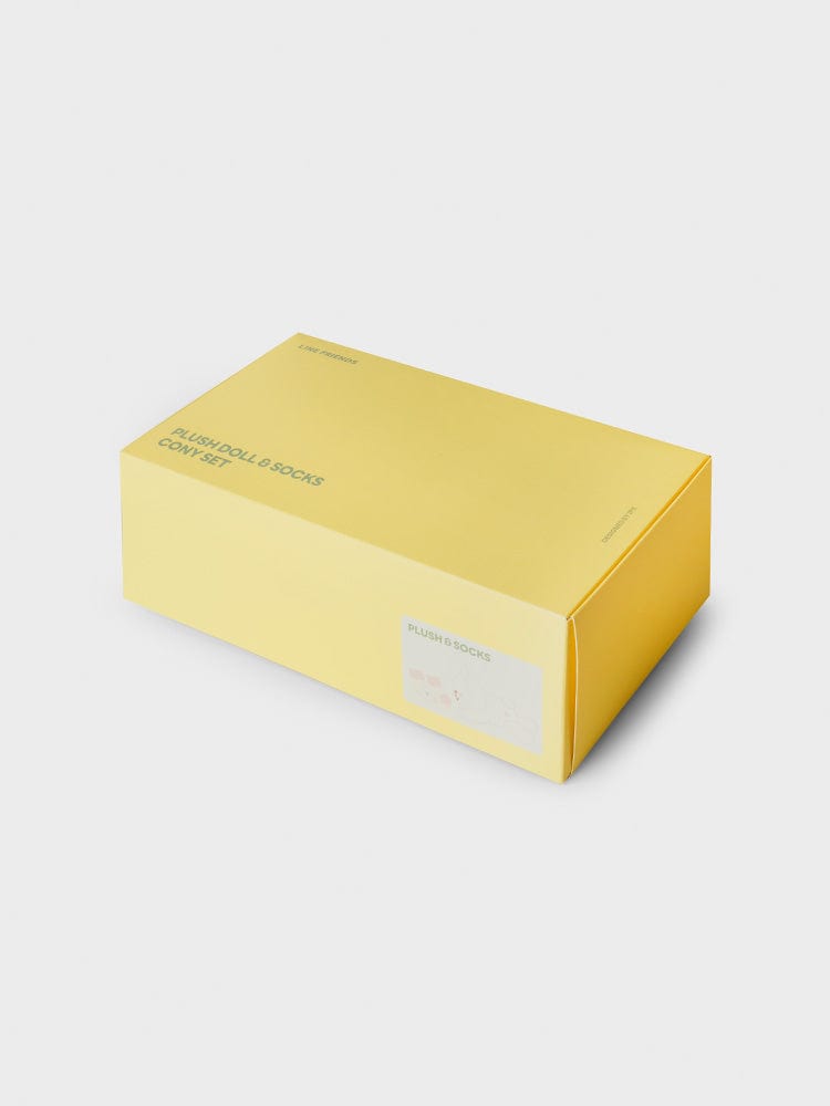 LINE FRIENDS PLUSH CONY 라인프렌즈 코니 인펀트 인형&양말 세트