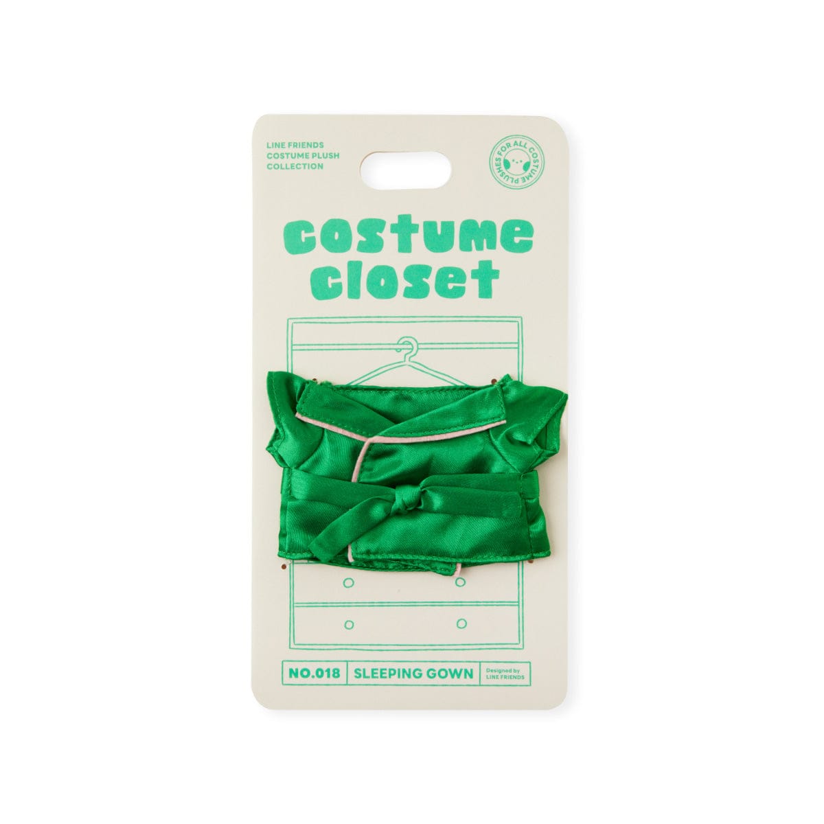 LINE FRIENDS PLUSH SILK NIGHTGOWN 라인프렌즈 미니니 코스튬 클로젯 수면 가운 세트