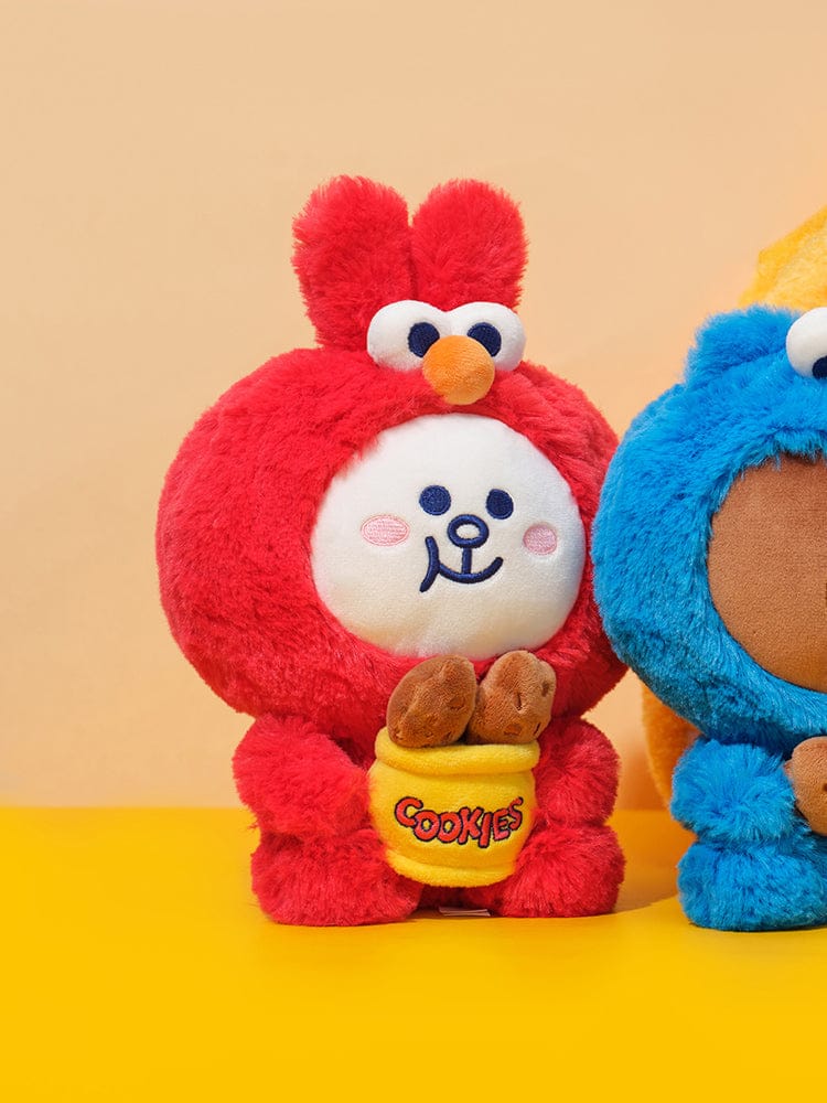 LINE FRIENDS TOY_ 엘모 코니 세서미 스트리트 X 라인프렌즈 앉은 인형