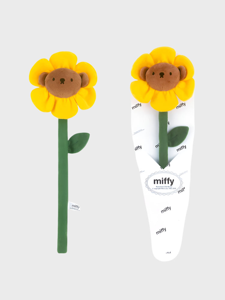 miffy TOY_ 보리스 옐로우 미피 꽃 봉제 인형