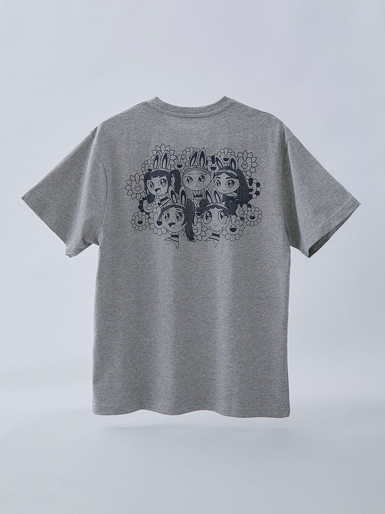 NEWJEANS APPAREL NewJeans x MURAKAMI 티셔츠 (MELANGE GRAY)