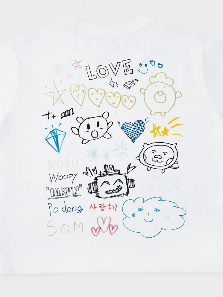 TRUZ APPAREL 라인프렌즈 TRUZ 아티스트 동생라인 반소매 티셔츠