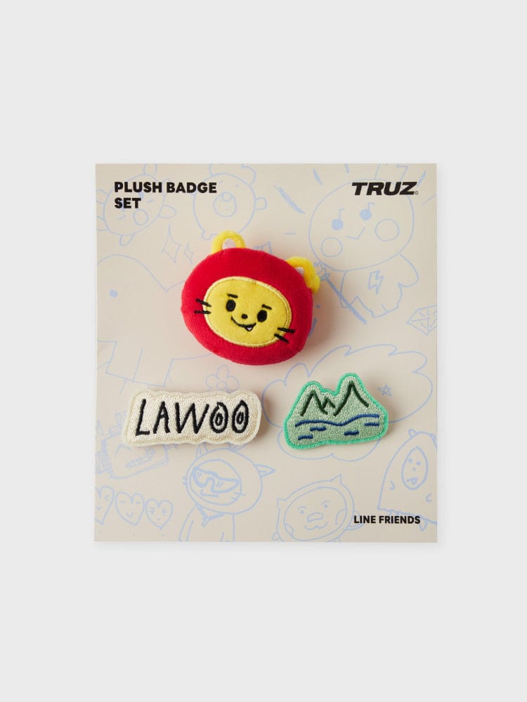TRUZ BEAUTY/ACC LAWOO 라인프렌즈 TRUZ LAWOO 아티스트 인형 뱃지 세트
