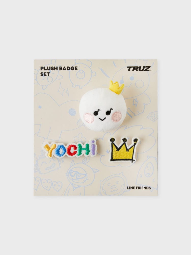 TRUZ BEAUTY/ACC YOCHI 라인프렌즈 TRUZ YOCHI 아티스트 인형 뱃지 세트
