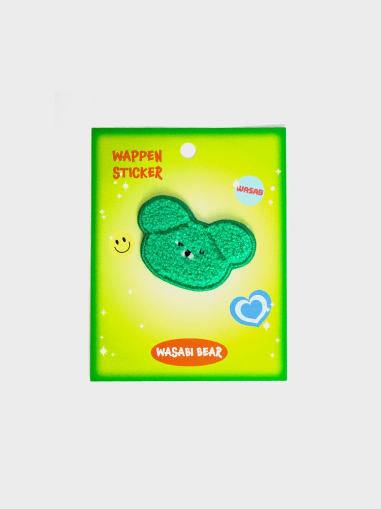 WASABI BEAR STICKER/CARD 단품 와사비베어 얼굴 와펜스티커 - 와사비베어