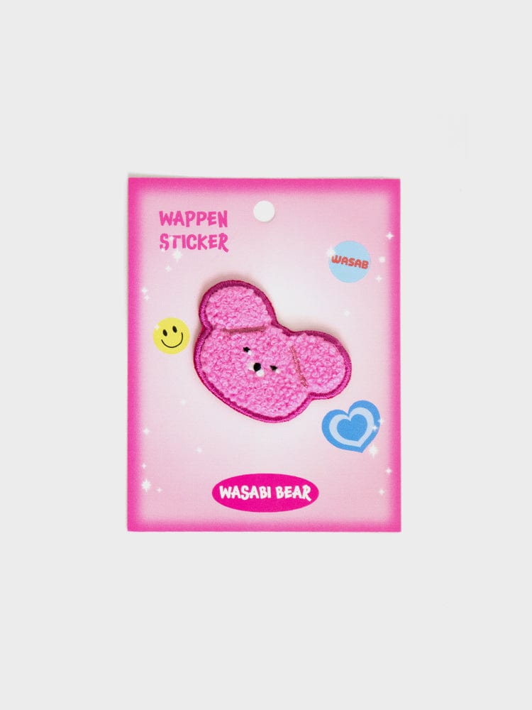 WASABI BEAR STICKER/CARD 단품 와사비베어 얼굴 와펜스티커 - 핑사비베어