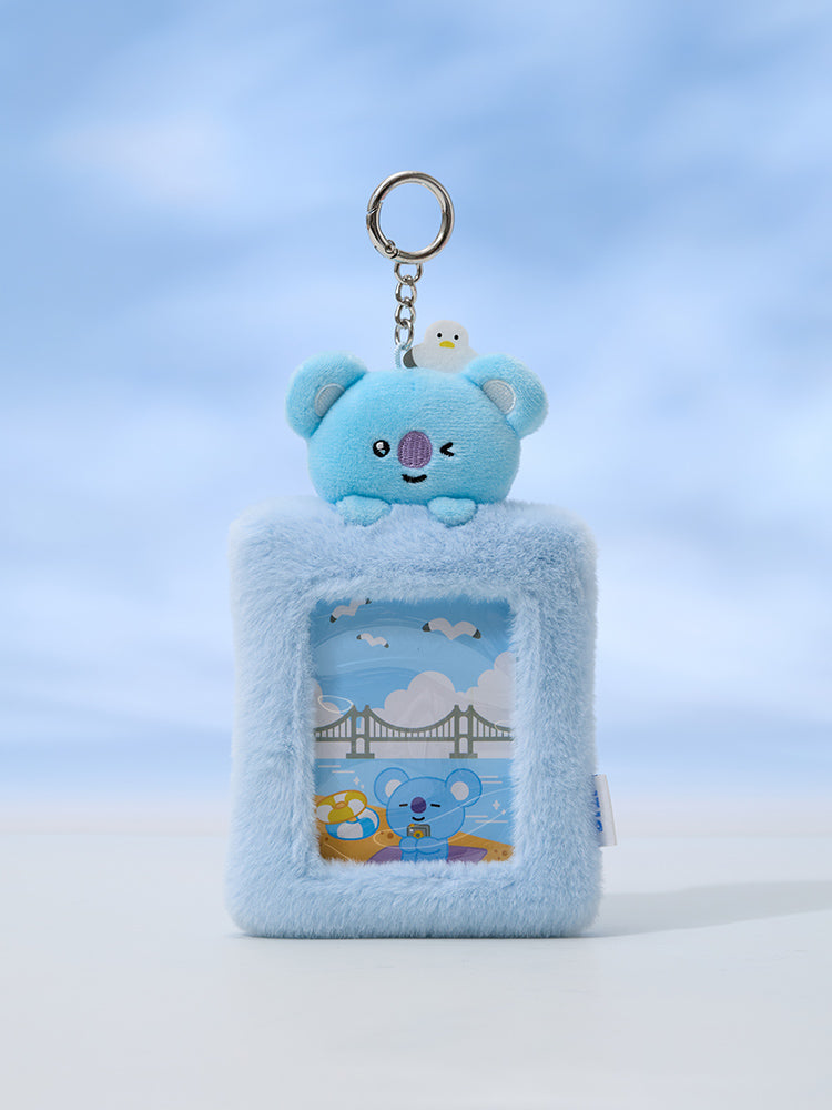 BT21 PLUSH PHOTOCARD HOLDER KEYRING BUSAN