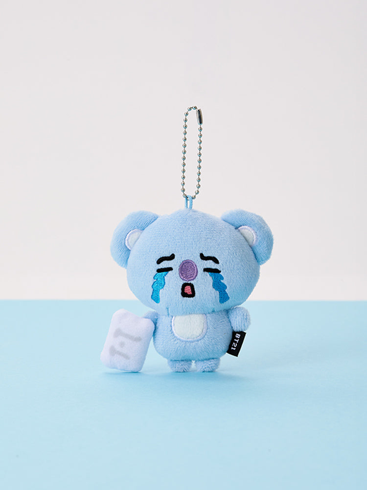 BT21 TEARDROP PLUSH KEYRING TODAY'S FACE
