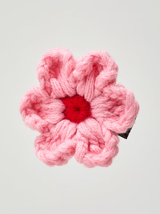 꼴레 니트 플라워 스티콘 핑크