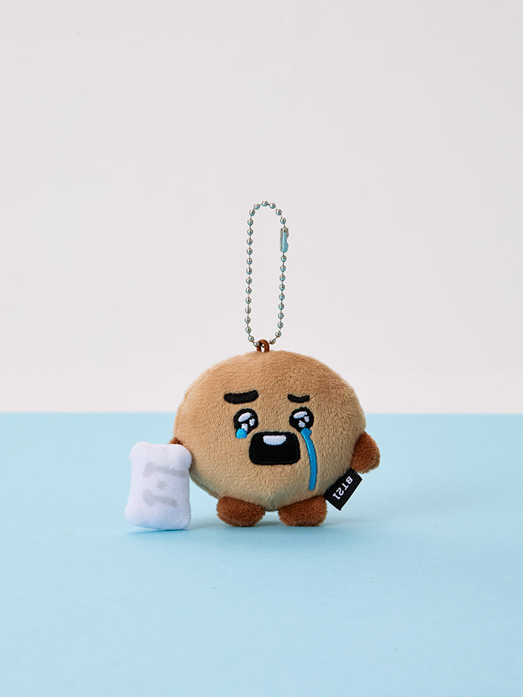 BT21 TEARDROP PLUSH KEYRING TODAY'S FACE