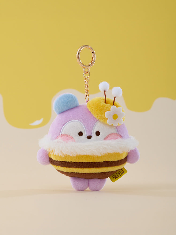 BT21 minini MEASURING TAPE PLUSH KEYRING HONEY BEE