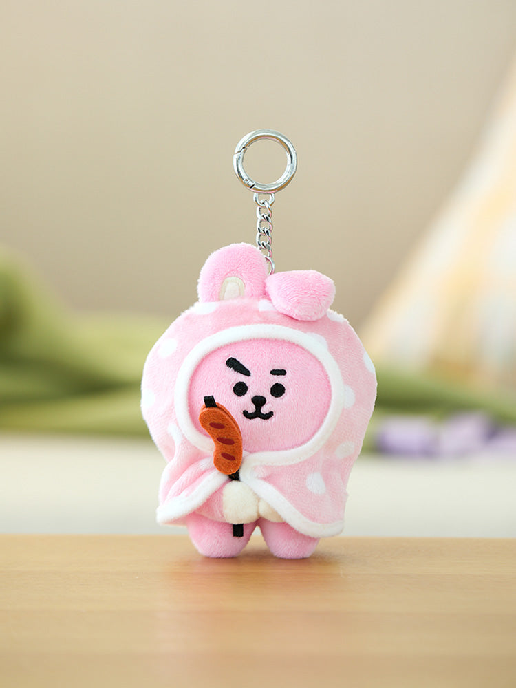 BT21 COOKY 캠프파이어 담요 인형 키링