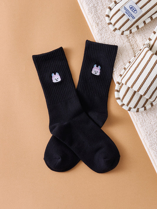 BT21 MANG EMBROIDERY SOCKS DAILY BASIC